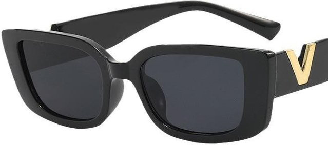 Dote Sonnenbrille, Vollrand, square, plastic, black, unisex - Bild 1