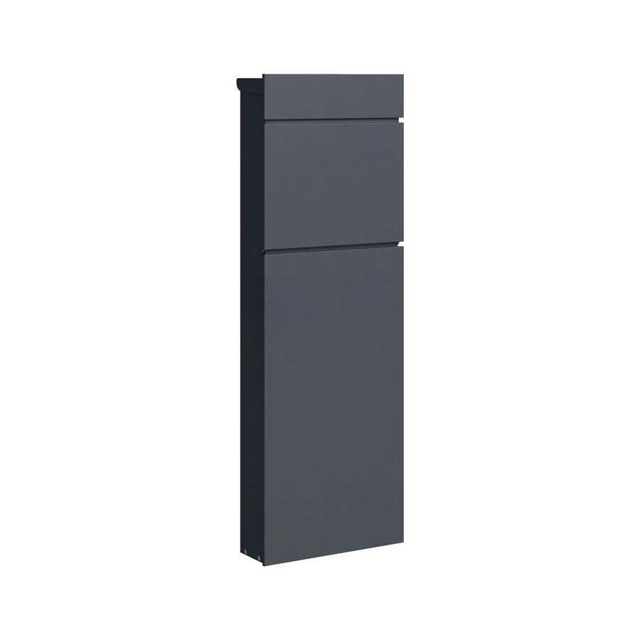 Relaxdays Standbriefkasten aus Stahl in Anthrazit, abschließbar, H: 111 cm, B: 39,5 cm, T: 14 cm - Bild 2