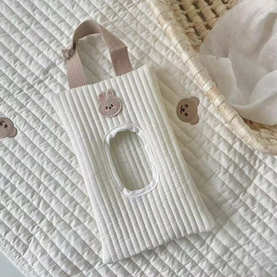 DANIVIVI Baby Kinderwagen Zubehör Feuchttuchhalter mit Aufhängetasche in Weiß - Bild 1