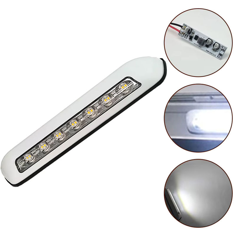 SUITU LED Außenleuchte IP67 wasserdicht für Caravan und Anhänger, weiße SMD Lichtleiste für Markise, Veranda oder Innenwand, 12V/24V - Bild 3