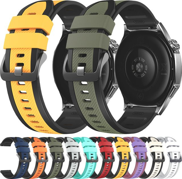 Uhrenarmband Silikon, 22 mm, für Samsung Galaxy Watch3 45mm, Gear S3 Classic, Sportarmband, Unisex - Bild 1