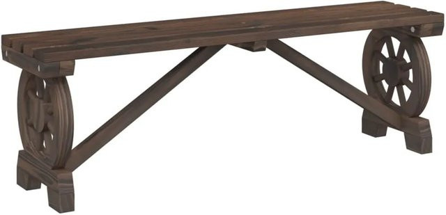 vidaXL Gartenbank aus Kiefer Massivholz in Braun B: 115 cm, H: 39,5 cm, T: 28 cm - Bild 1