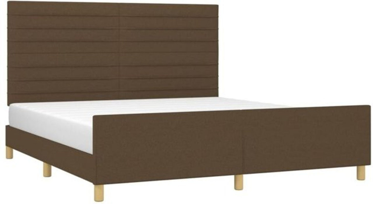 Polsterbett vidaxl in Braun aus Stoff und Holzwerkstoff, B/T/H: 180 x 200 x 128 cm - Bild 1