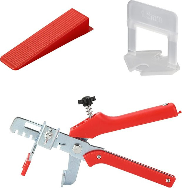 DEMANKE Fliesen-Nivelliersystem mit Keilen und Abstandshaltern für Bodenbelag und Wandnivellierung in Braun und Rot (1/1,5/2,5/3 mm) - Bild 1