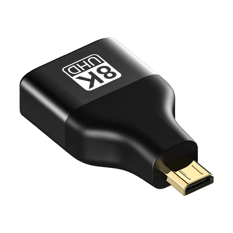 Micro HDMI auf HDMI 2.1 Adapter in Schwarz für Sony Projektoren und Kameras, unterstützt 8K 60Hz und 4K 120Hz - Bild 5