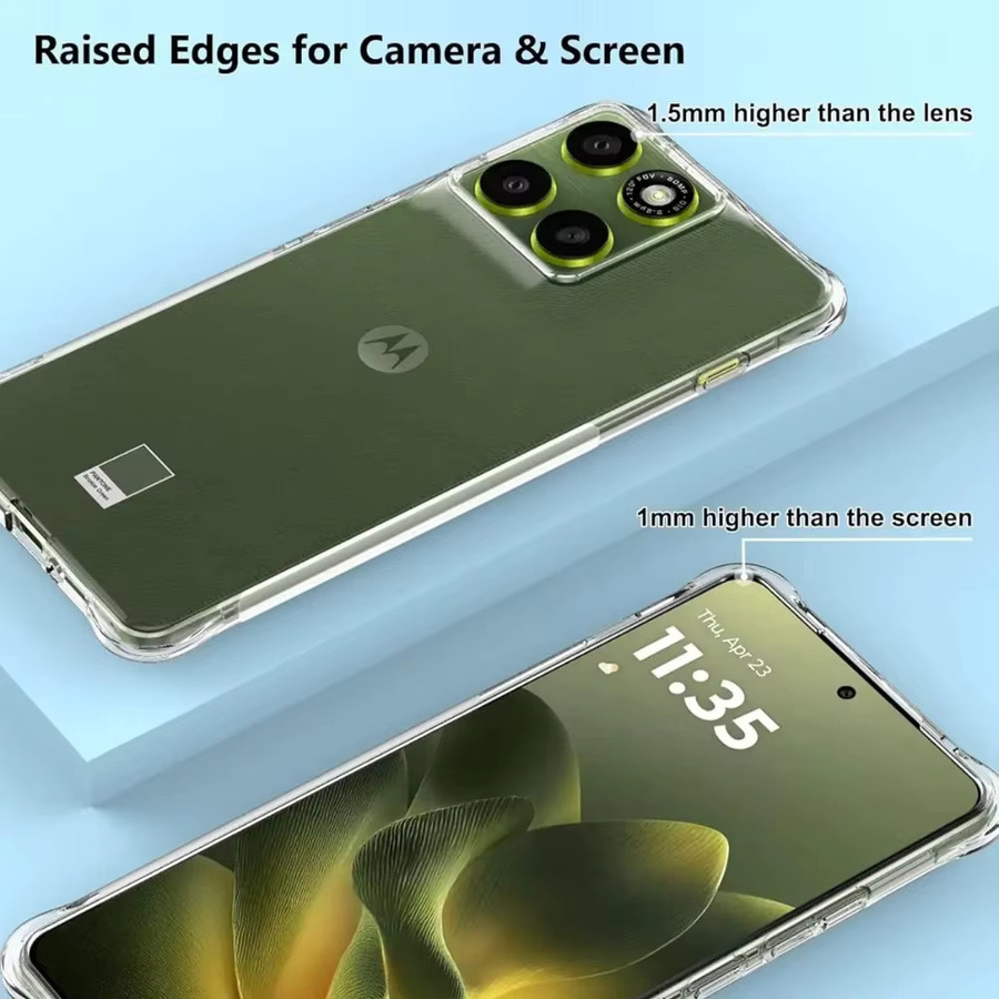 Stoßfeste Kameraschutz-Hülle aus weichem TPU für Motorola G15 G17 G05 E15 G75 G35 G55 G85 G24 G54 G84 G04 G04S G34 G45, Transparent - Bild 3