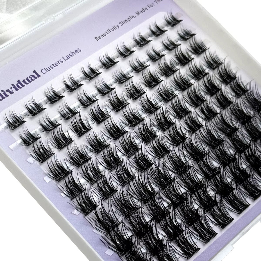 HBZGTLAD Wimperncluster Katzenaugen, 110 Fächer, Black, Unisex - Bild 3