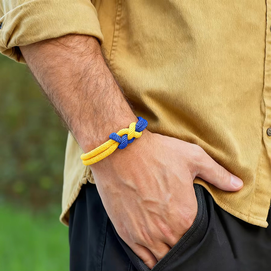 Noter Armband, geflochtenes Schnur-Armband, Bunt, Herren - Bild 2