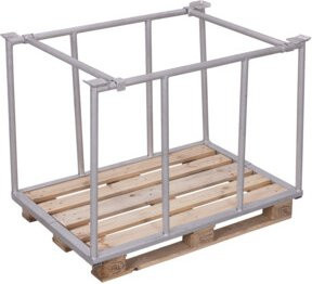 VARIOfit Palettenaufsatz Typ 75 verzinkt, Farbe: Grau, B/T/H: 120 x 100 x 95,5 cm - Bild 1