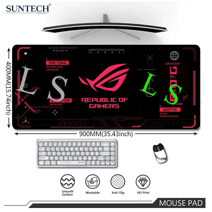 Große Gaming-Mauspad Schreibtischunterlage XXL in Multicolour B/T: 90 cm x 40 cm - Bild 2