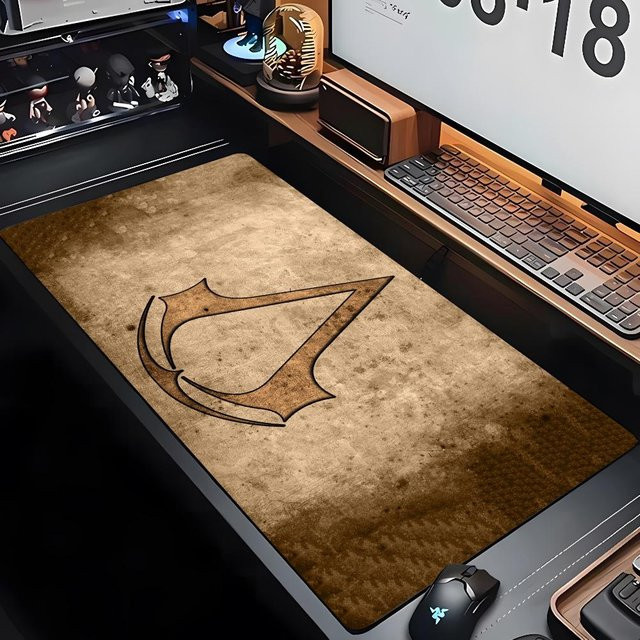 Rastar Assassins Creed Mauspad mit Cartoon Locke Design in Schwarz und Braun für PC und Gaming-Setup - Bild 1