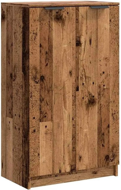 vidaXL Schuhschrank in Altholz-Optik, braun, Wandmontage, B/T/H: 59 x 35 x 100,5 cm - Bild 1