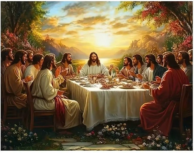 Das letzte Abendmahl Jesu und Seine, Puzzle für Erwachsene, 500 Teile - Bild 1