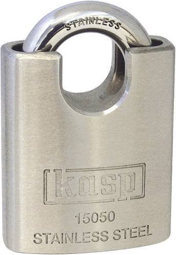 Kasp Vorhängeschloss K15050D aus Edelstahl in Silber mit 50 mm Durchmesser - Bild 1