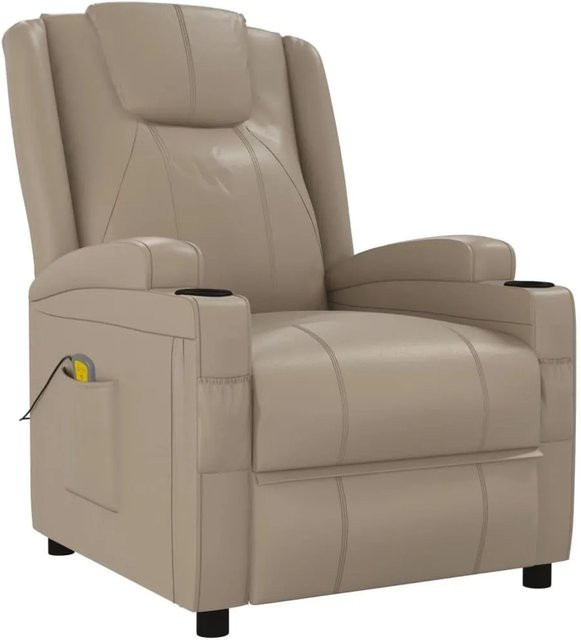 vidaXL Massagesessel in Cappuccino-Braun aus Kunstleder mit Armlehnen - Bild 1
