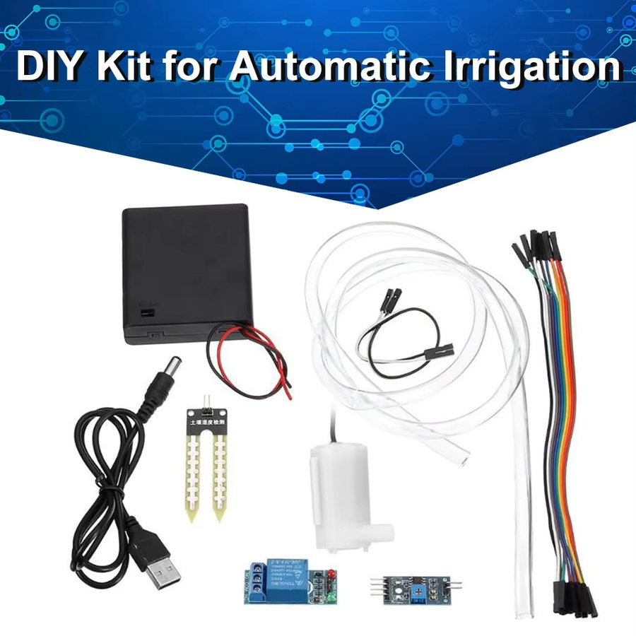 Shunmaii DIY Automatisches Bewässerungssystem mit Bodenfeuchtesensor und Relaismodul für Arduino, Multicolor - Bild 2
