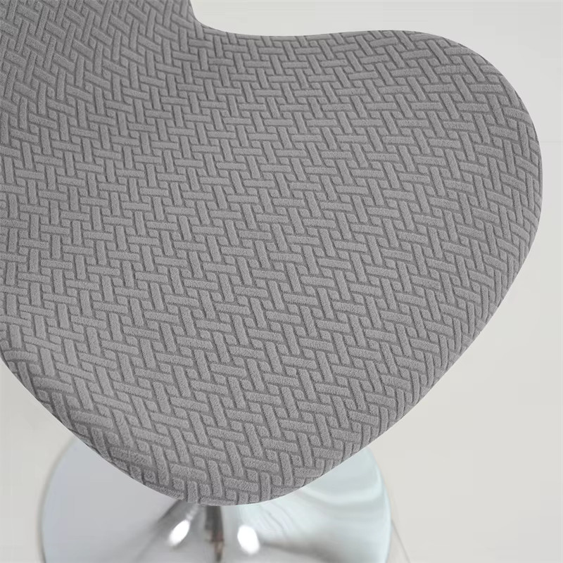 WANERQU Jacquard Schmetterling Barhocker-Bezug aus elastischem Stretch-Spandex in Braun und Grau - Bild 2