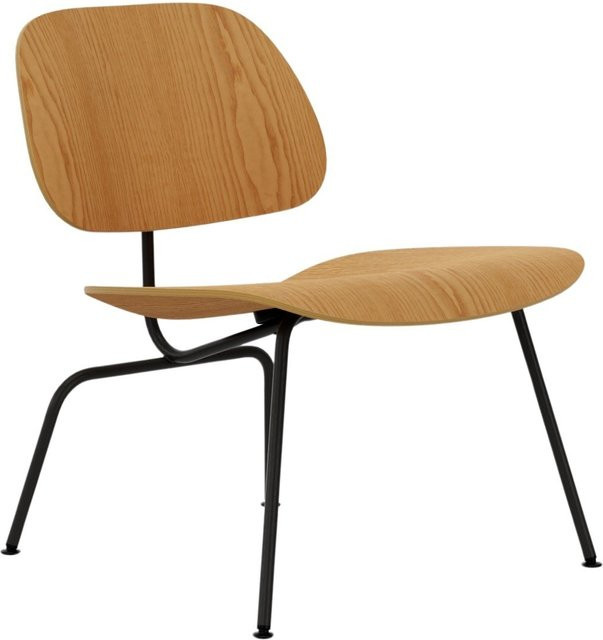 Vitra Plywood Group LCM Stuhl aus Esche in Braun mit Stahlrohren - Bild 1