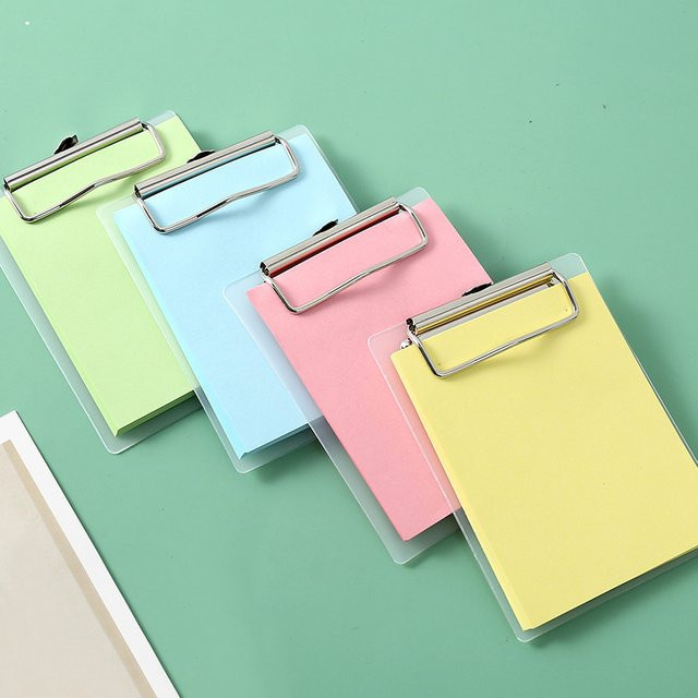 Mini-Klemmbrett-Notizbuch mit Flexcover in Gelb und Kunststoff-Material für unterwegs - Bild 1
