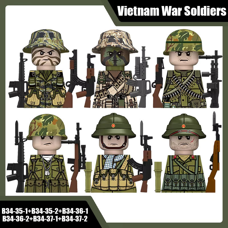 BRICKPANDA Vietnam Militär Armee Bausteine, Soldat Figuren, Zubehör - Bild 3