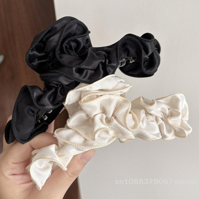 ZYAS Satin-Plissee-Haarspange, Damen - Bild 1