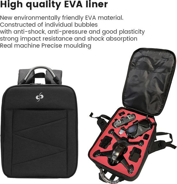 Wasserdichte und stoßfeste Tragetasche in Schwarz für DJI FPV Combo mit Brille V2 und Controller Zubehör - Bild 1