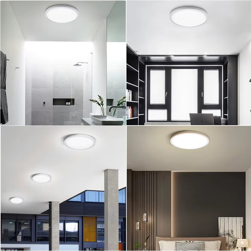 Moderne LED-Deckenleuchte von MANVIV LIGHTING als ultradünnes Panel in Weiß für Wohnzimmer, Küche oder Badezimmer - Bild 3