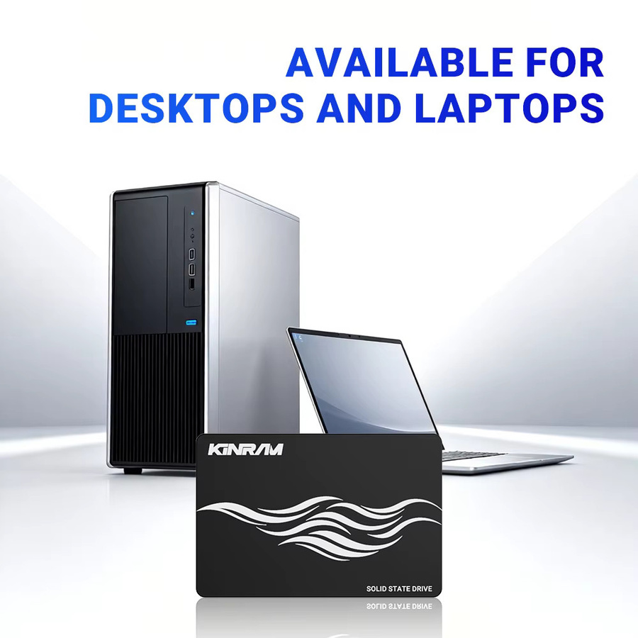 KinRam Interne SATA3 SSD 2,5 Zoll für Laptops und Desktop-PCs in Schwarz - Bild 5