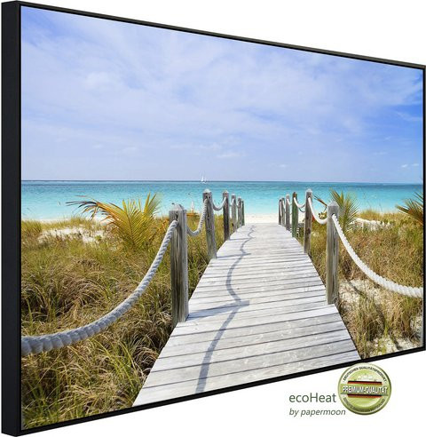 papermoon EcoHeat Infrarotheizung Dunes Carribean Beach, bunt mit Matt-Effekt, App-Steuerung und Überhitzungsschutz - Bild 1