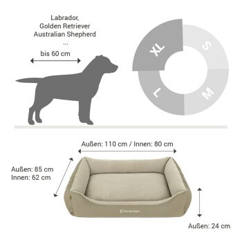 Doctor Bark Hundebett GreenLabel Sofa in Sandbraun XL mit abnehmbarem Bezug - Bild 2