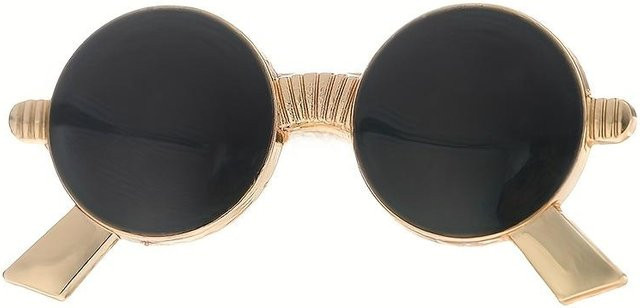 LChome Brosche Brillenform, Damen, black - Bild 1
