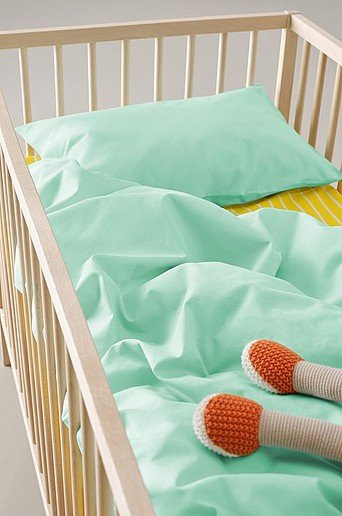 Jotex ZACK MINI Bettbezug-Set für die Krippe aus Bio-Baumwolle in Grün - Bild 1