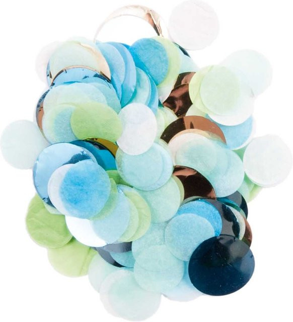 Rico Design Konfetti Mix Blau-Grün aus Seidenpapier und Metallic-Folie, 20g - Bild 1
