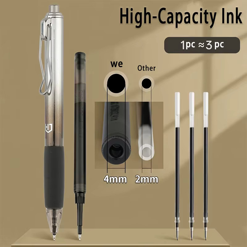 M&G Gelstift Schwarz 0,5 mm mit einziehbarem Stift und komfortablem Mehrfarb-Griff für Schule und Büro - Bild 3