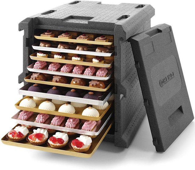 Hendi Profi Line Catering Thermoisolierbehälter für 9 GN-Bleche, Grau, Volumen: 128 l - Bild 1