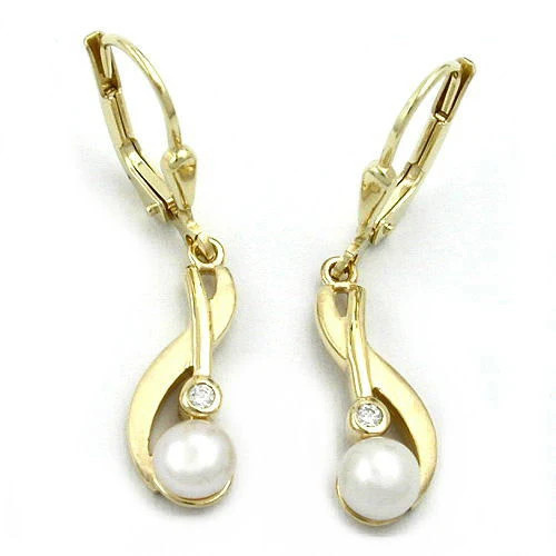 SIGO Ohrringe Brisur, Süßwasserzuchtperle, 375 Gold, Damen - Bild 1