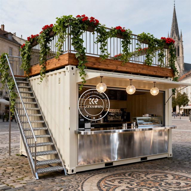 ZZREALLY Mobiles doppelstöckiges Containerhaus in Weiß für Bar, Restaurant, Café oder Kiosk - Bild 1