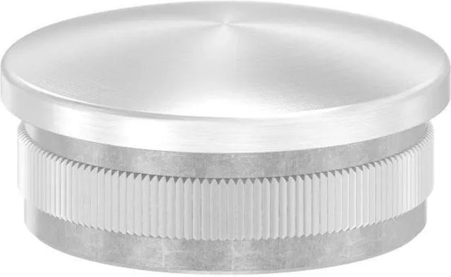 FeNau Einsteckkappe aus Edelstahl V2A für Rohr Ø 42,4 x 1,8 mm, leicht gewölbt, Farbe: Silber - Bild 1