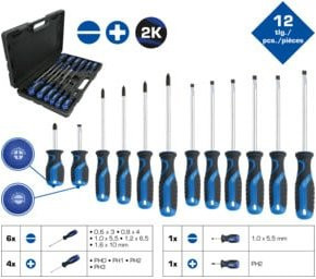 Brilliant Tools Schraubendreher-Set BT033012, 12-teilig, Blau, Edelstahl - Bild 2