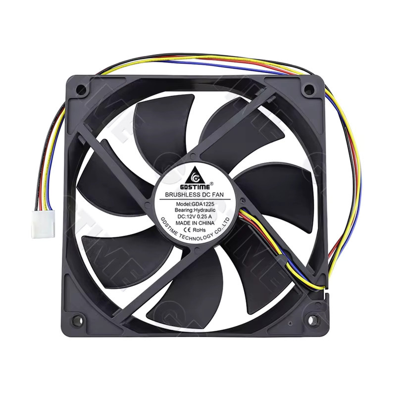 GDSTIME PC-Gehäuselüfter mit Doppelkugellager in Schwarz, B/T/H: 12 x 12 x 2,5 cm - Bild 3