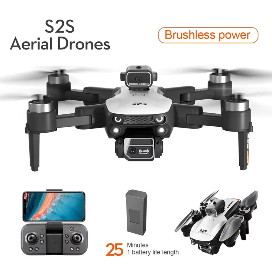 S2S Drohne 2025 mit 8K HD Dual Kamera, faltbarer Quadcopter mit bürstenlosem Motor und Hindernisvermeidung für professionelle Luftaufnahmen - Bild 5
