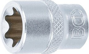 BGS Steckschlüssel-Einsatz E-Profil 6416, Antrieb Innenvierkant 3/8 Zoll, SW E16, Silber - Bild 1