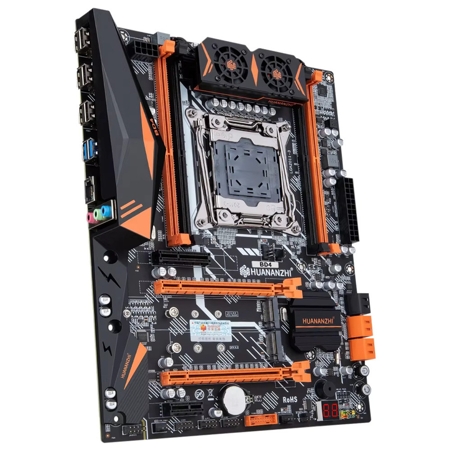 HUANANZHI X99-BD4 Motherboard für Intel LGA2011-3 Prozessoren, DDR4 4-Kanal Unterstützung bis 128 GB, Schwarz - Bild 2