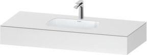 Duravit Qatego Einbauwaschtisch-Möbel-Set in Weiß mit einem Ausschnitt und Überlauf, B/T/H: 120 x 55 x 17 cm - Bild 1