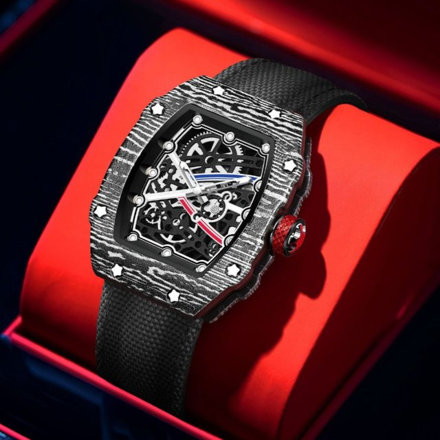 STARPERISH Armbanduhr, Quarz, Tonneau, Schwarz, Herren - Bild 1