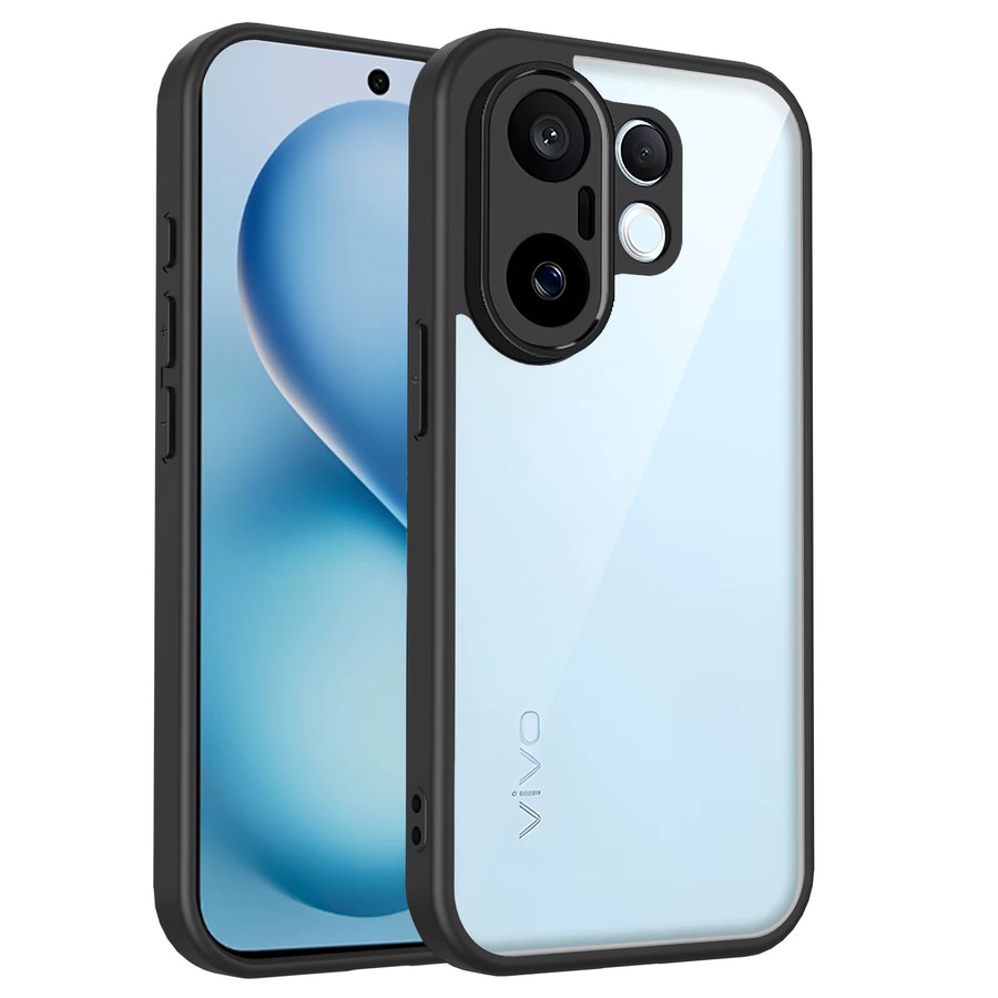 Silikon Handyhülle für Vivo X200 FE und Vivo S30 Pro mit Luftpolster und matter Rückseite in Transparent oder Schwarz - Bild 2