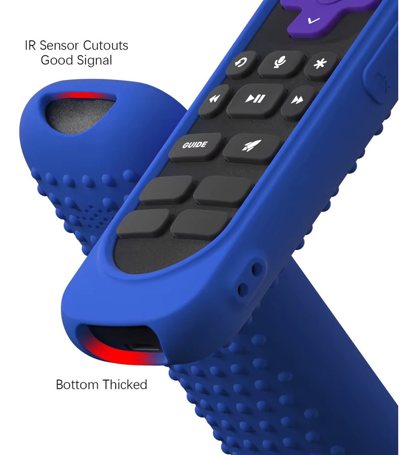 Universelle Silikon-Schutzhülle für Roku RCB1R Streaming TV Stick und Sprachfernbedienung in Blau und Lila - Bild 1