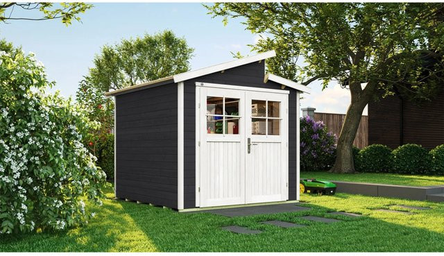 WEKA Gartenhaus 226 Gr.2 aus Holz in Anthrazit mit Pultdach B/H/T: 267 x 252 x 261 cm - Bild 1