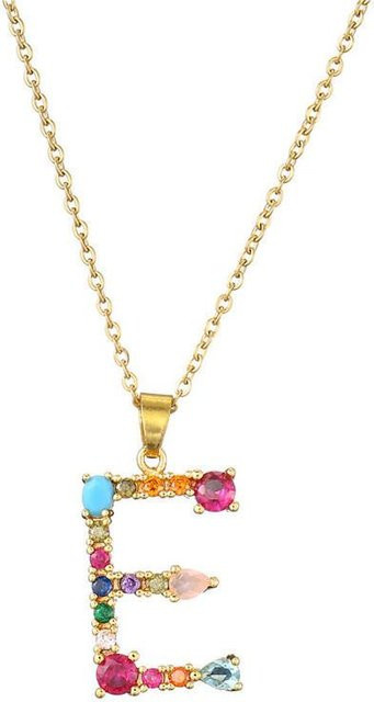 Lucky Star Jewelry Anhänger Halskette, Edelstahl, Gold, Zirkonia, Kristall, Unisex - Bild 1