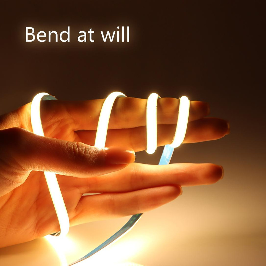 MALITAI COB-LED-Streifenlicht 12 V, flexibles Neonband mit RA90 für die Raumdekoration, Breite: 0,5 cm, Länge: 4 m - Bild 3